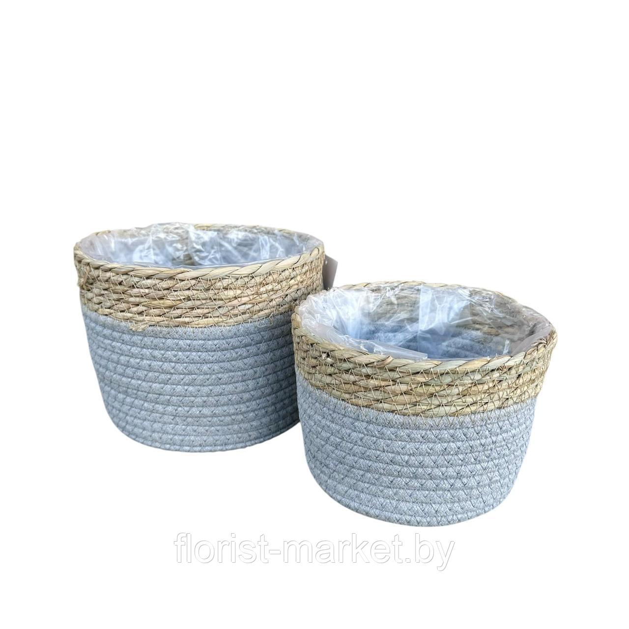 Набор корзин (рогоз), 20 см, 18 см, 2 шт.
