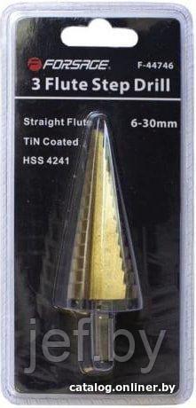 Сверло ступенчатое TIN HSS 4241(6-30мм) FORSAGE F-44746, фото 2