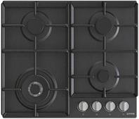 Газовая варочная панель Gorenje GW641EXB, 4 конфорки, эмалированная сталь, черный