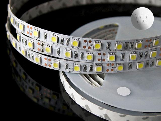 Cветодиодная лента SMD 5050 60LED 14,4W 12V IP33 White LUX