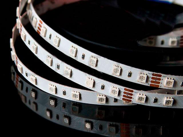 Светодиодная лента SMD 5050 60LED 14,4W 12V IP33 LUX Дневной белый, красный, синий, желтый, зеленый
