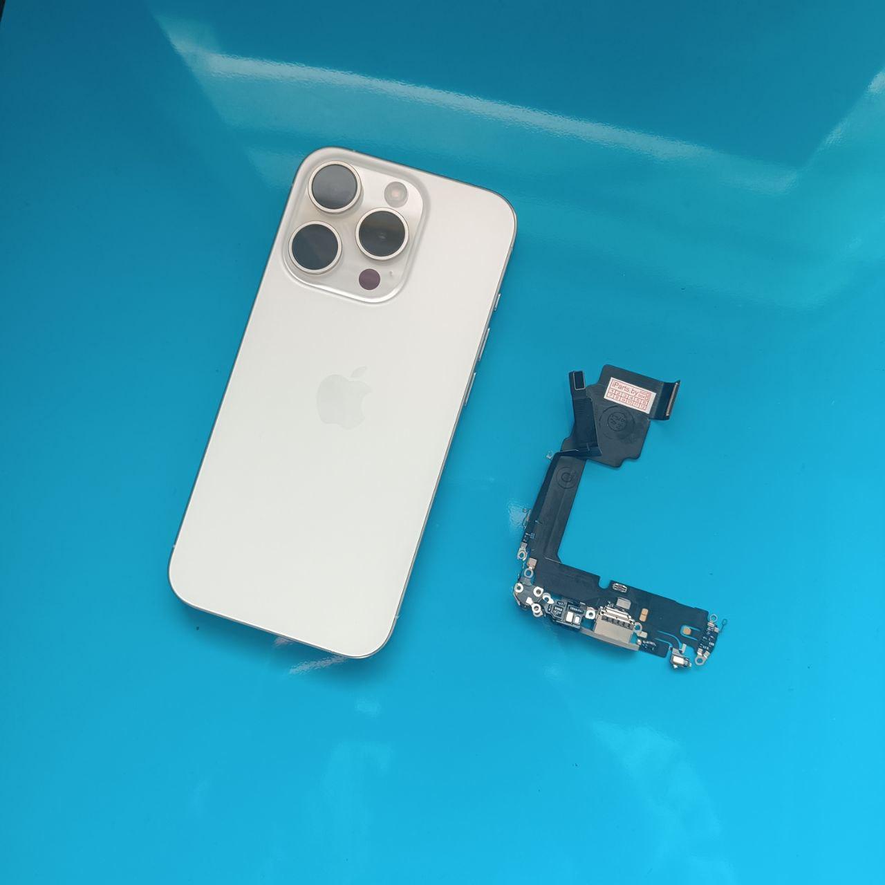 Apple iPhone 15 Pro/ 15 Pro Max замена шлейфа с разъемом зарядки и микрофоном