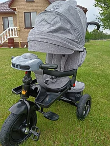 Детский трехколесный велосипед Kinder Trike  цвет серый