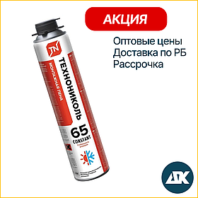 Пена монтажная профессиональная ТЕХНОНИКОЛЬ 65 MAXIMUM Всесезонная