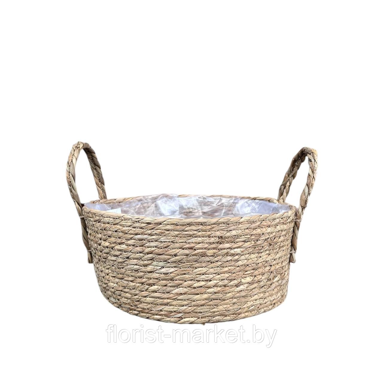 Корзина круглая (рогоз) D27*H13*B25