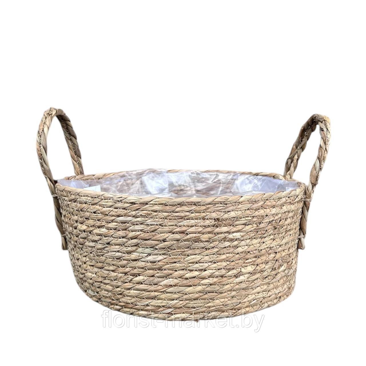 Корзина круглая (рогоз) D32*H14*B29