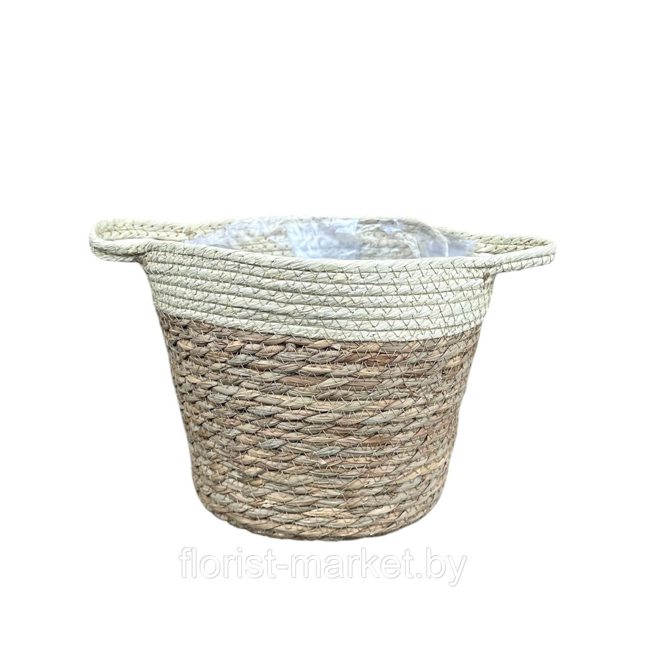 Корзина круглая (рогоз) D23*H20