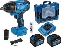 Аккум. ударный гайковерт BULL SC 1807 Xcase, XLTpro, БЕСЩЕТ., 18 В, 750 Н*м, 1/2", 2х6 А*ч, з/у 6 А (вес 2,24