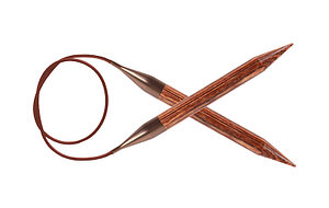 Knit Pro Спицы круговые Ginger 6 мм 100см, дерево, коричневый