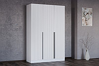 Шкаф 3-х створчатый Феникс ФР№6 белый \ софт белый (ручки черные)