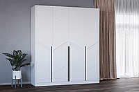 Шкаф 4-x cтворчатый Феникс ФР№4 белый\ белый софт (ручки черные)