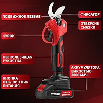 Секатор аккумуляторный бесщеточный Stohf (диаметр ветвей 30 мм, 2 АКБ 2 Ач, кейс), фото 2