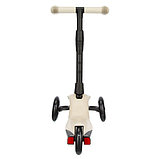 Складной самокат трехколесный Slider Stile1BJ (бежевый) колеса со светом, фото 3