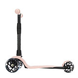 Складной самокат трехколесный Slider Stile1LP (розовая пудра) колеса со светом, фото 3