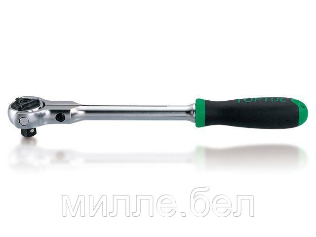 Трещотка 1/4" 72зуб. 155мм поворотная головка TOPTUL