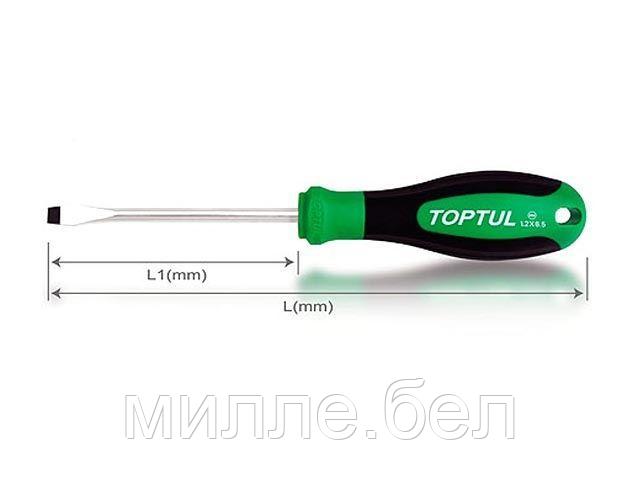 Отвертка "-" 4,0х100мм TOPTUL