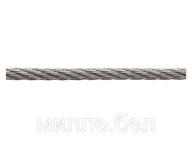 Трос М4 нерж.сталь (А4), DIN 3055 (бухта 250м) STARFIX