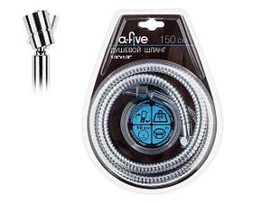 Шланг душевой, SUS/EPDM, 1/2" г-г 150 см, хром, a-five (Гайка латунь (anti-twist), 10 бар)