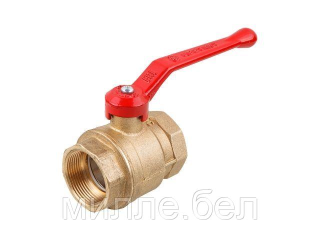 Кран шаровый 1 1/2" вн.-вн. ручка PN1,6 МПа, 11Б27п5, Цветлит (ЦРБ0086)