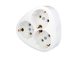 Разветвитель 3-местный (с/з, 16А, 250В) BYLECTRICA
