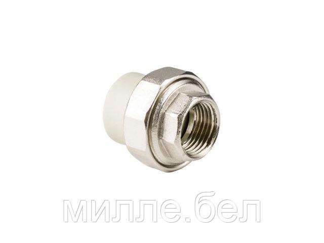 Американка ПП вн. 25х3/4", сер. РТП (Соединение разборное внутренняя резьба полипропиленовое) (РосТурПласт)