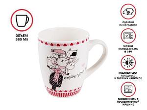 Кружка керамическая, 360 мл., LOVE KITTY-4, PERFECTO LINEA