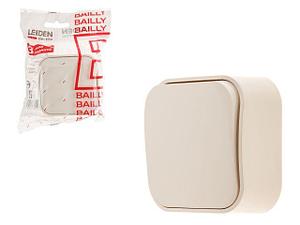 Выключатель 1 клав. (открытый, 10А) бежевый, Bailly, LEIDEN ELECTRIC