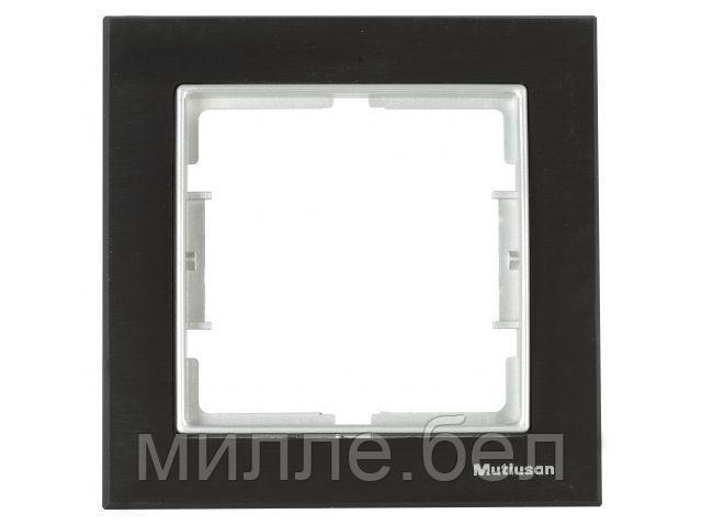 Рамка 1-ая алюминий дымчатый ELITRA, MUTLUSAN
