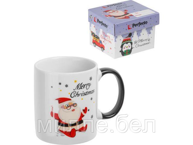 Кружка керамическая, в кор., 350 мл., MERRY CHRISTMAS-1, PERFECTO LINEA