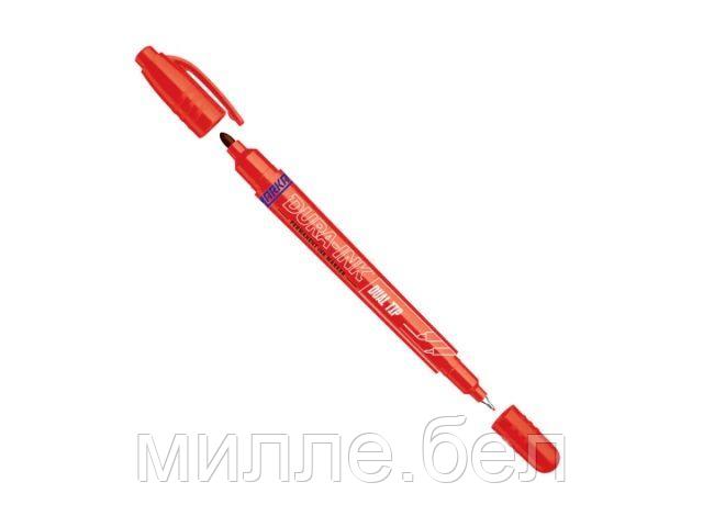 Маркер промышл. перманентный двухсторонний красный MARKAL DURA INK DUAL TIP (толщ. линии 0.7/1.0 мм. Цвет