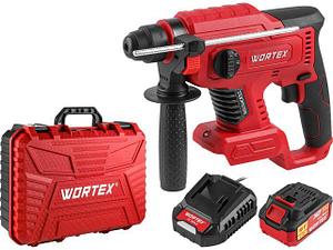 Аккум. перфоратор WORTEX CRH 1820-2 в чем. ALL1 XLT SET БЕСЩЕТ., 18 В, 2.2 Дж, 20 мм, 1х4 А*ч (вес 1,7 кг, 4