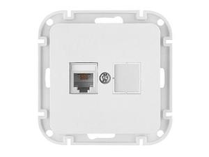 Розетка 1-ая телефонная (скрытая) белая, Astrum, BYLECTRICA