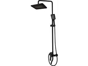 Душевая система (Lt) D35, серия Lily черный, a-five (На стену, короткий излив, роп. душ: вынос 405 мм, размеры