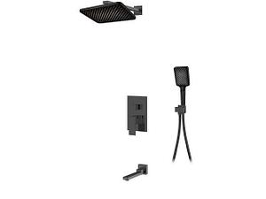 Душевая система (Lt) D35, серия Lily черный, a-five (Встраиваемый, Короткий излив, длина 239 мм.)