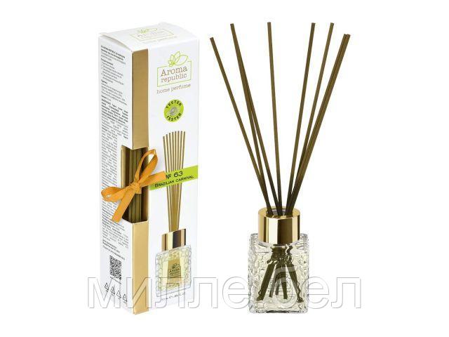 Ароматический диффузор в стеклянном флаконе 50 мл,"№63 Brazilian carnival", AROMA REPUBLIC