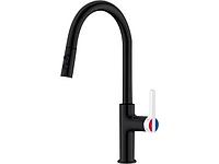 Смеситель для кухни (Lt) D35, серия Rose черный + белый, a-five (J-излив: длина 208 мм, высота 285 мм,