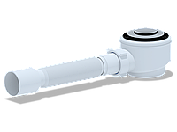 Сифон АНИ для душевого поддона 1 1/2"*50 с гибкой трубой 375*40/50 хром, клик-клак E415CL