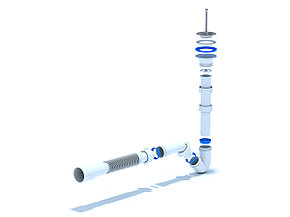 Сифон для биде 1 1/4"*32 с гибкой трубой 32*40/50  BD1016, фото 2