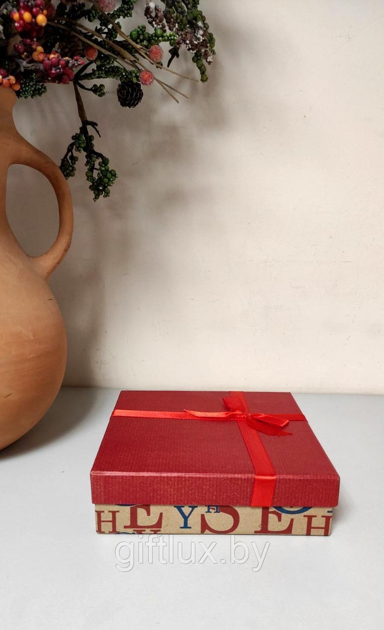 Коробка с бантом "Квадрат " 4*15*15 см