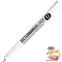 Ручка капиллярная (линер) Sketchmarker, 0,2 мм., черная, арт.SML-02