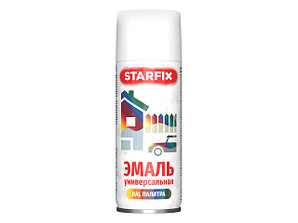 Краска-эмаль аэроз. универсальная белый матовый 520мл(9003) SM-33031-1