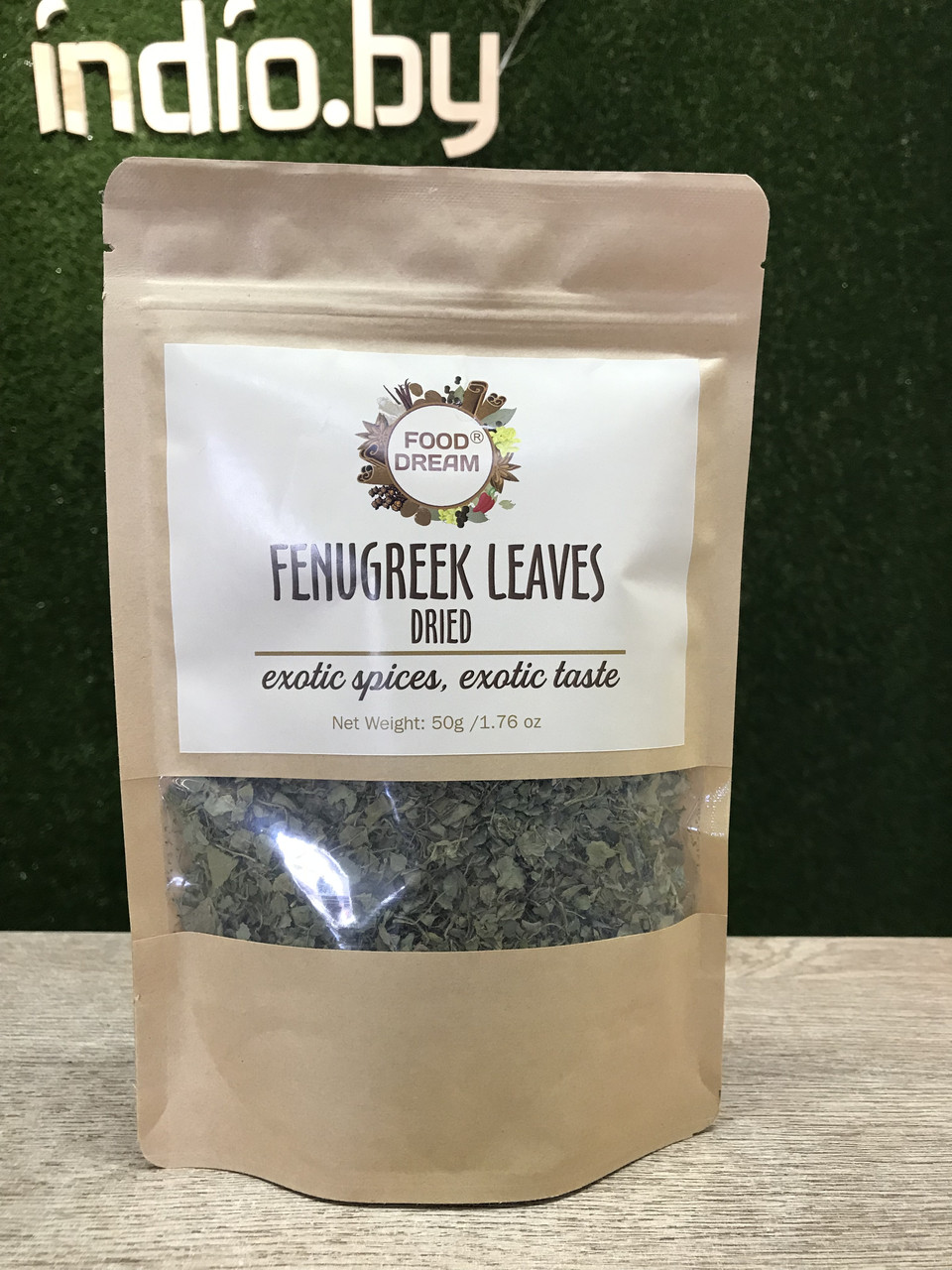Лист пажитника Касори метхи (шамбала) Kasoori Methi Food Dream, Индия, 50 г