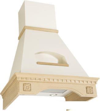 Кухонная вытяжка Elikor Бельведер Флореале 60П-650-П3Д (бежевый/дуб неокрашенный), фото 2