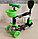 4110 Самокат Scooter 5 в 1 Божья коровка со СВЕТОМ, с ПОДНОЖКОЙ и родительской ручкой, принт ГРАФФИТИ, фото 4