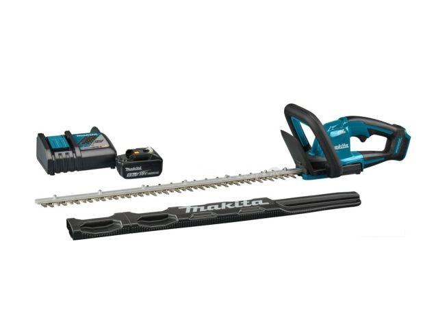 Аккум. кусторез MAKITA LXT DUH 606 RT в кор. (18.0 В, 1 акк., 5.0 А/ч, Li-Ion, длина ножа 600 мм, шаг ножа: 20