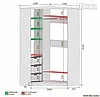 Шкаф-купе Сенатор угловой ШК 30 венге/венге светлый 1 зеркало, фото 2