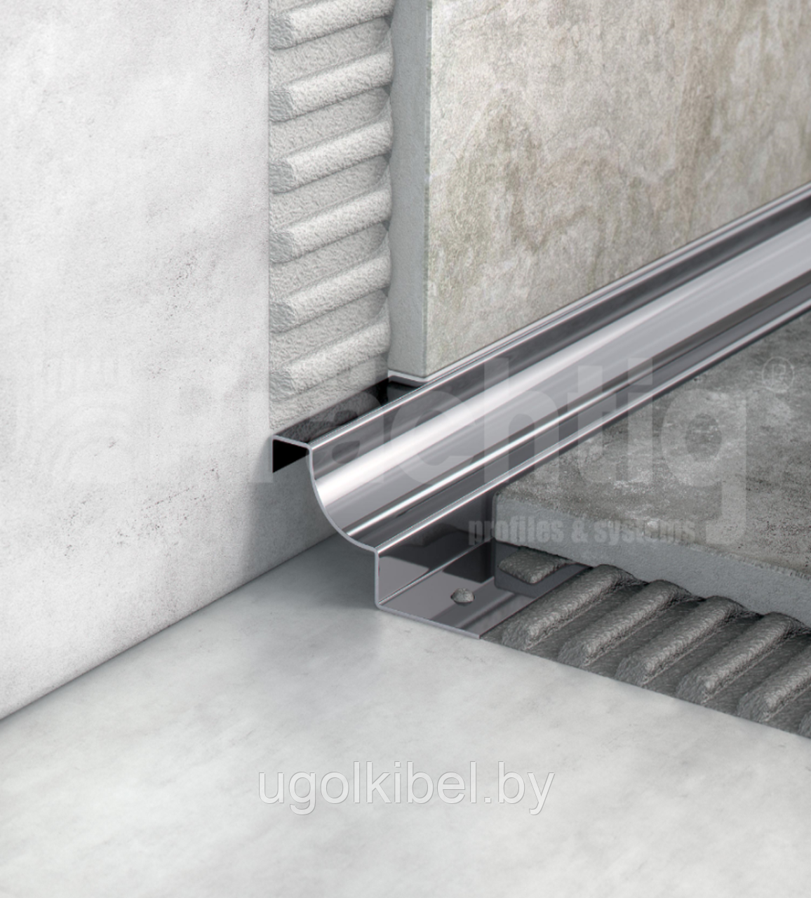 Внутренний угол для плитки 10мм из нержавеющей стали, ПОЛИРОВАННЫЙ, 270 см