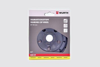 Чашка алмазная шлифовальная WURTH 125x22,23x5 (0668124125)