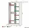 Шкаф-купе Лагуна ШК 01-01 Кортекс Мебель, 1,12 м.,цвет "венге"., фото 2