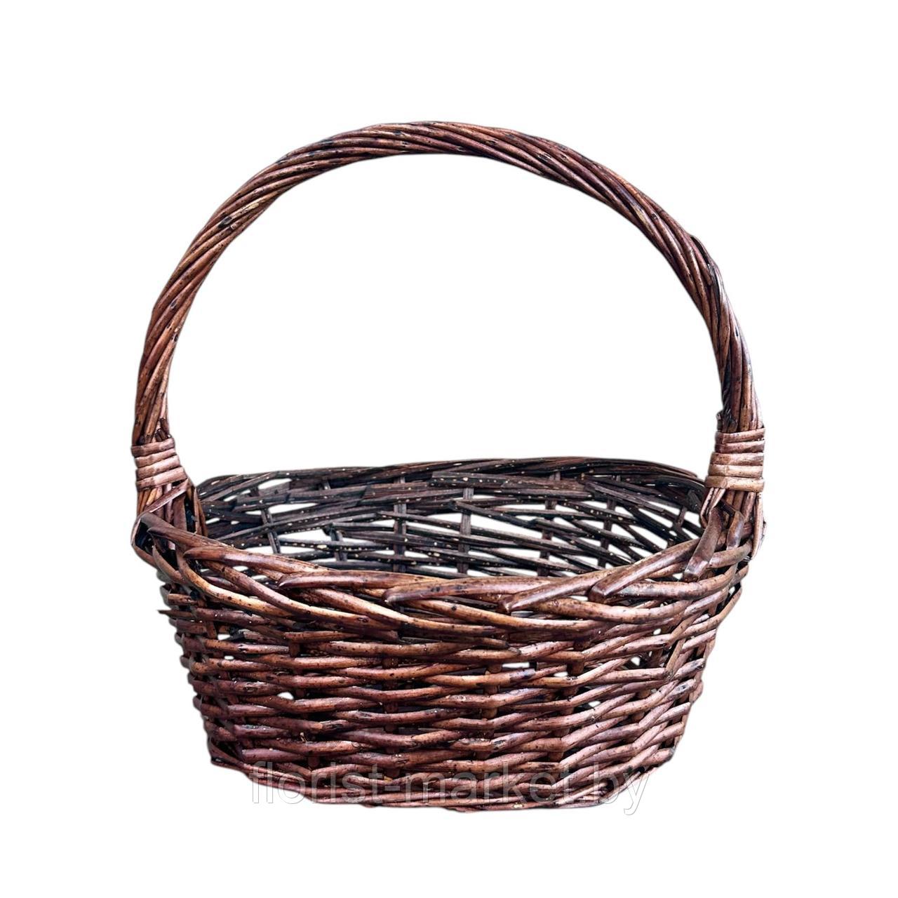 Корзина овальная (ива), 39*23/H36 см, коричневый